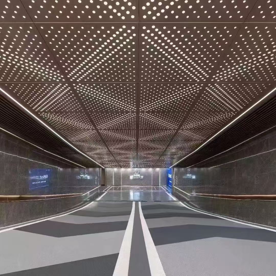 江门市室内吊顶勾搭板铝格栅百叶窗 - 方案